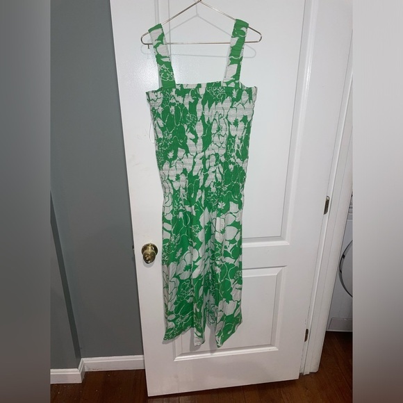 NWOT RAILS Seville Green Lotus Smocked Drop Waist Midi Dress 💚 Large - Picture 13 of 16